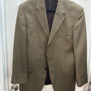 Andrew Fezza fusion brown houndstooth Men's Blazer. 44R 100% wool